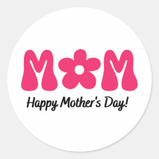 happy mother's day classic round sticker