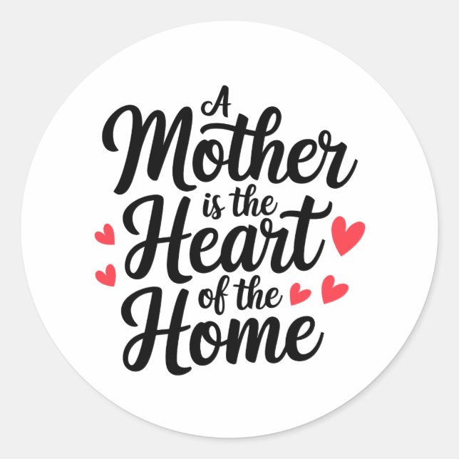 Happy Mothers Day Classic Round Sticker (Front)