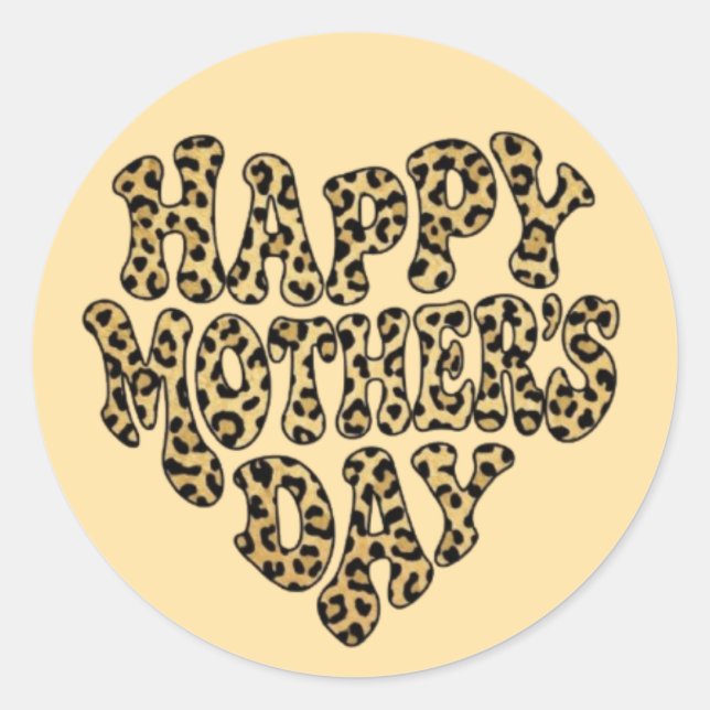 Happy Mother's Day Classic Round Sticker (Front)