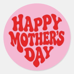 Happy Mother's Day Classic Round Sticker