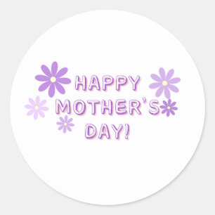 Happy Mothers Day Classic Round Sticker