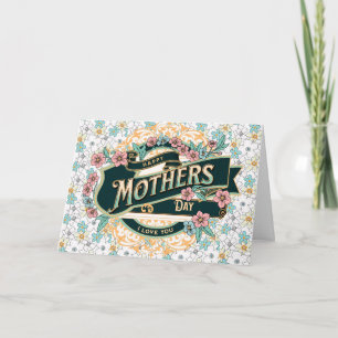 Happy Mother's Day Colourful Floral Flowers Card