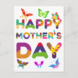 Happy Mother's Day Colourful Postcard