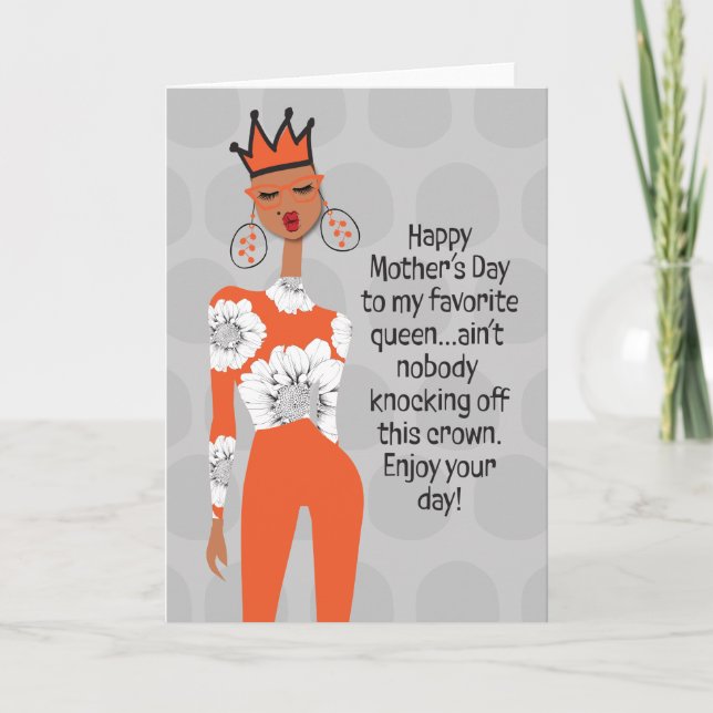 Happy Mother's Day - Crown Thank You Card (Front)