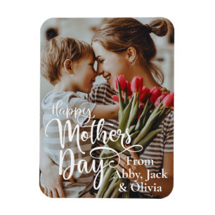 Happy Mother's Day Custom Photo and Text Magnet