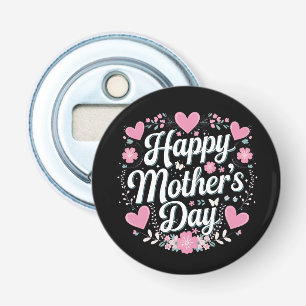 Happy Mother's Day Cute Floral Mum Grandma Bottle Opener