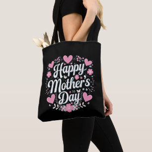 Happy Mother's Day Cute Floral Mum Grandma Tote Bag