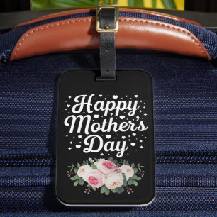 Happy Mother's Day Cute Floral Mum Grandma Wife Luggage Tag