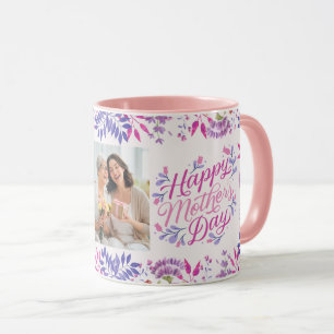 Happy Mother's Day cute watercolor bright floral Mug