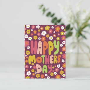 HAPPY MOTHERS DAY Daisies Cute Customised Colourfu Postcard