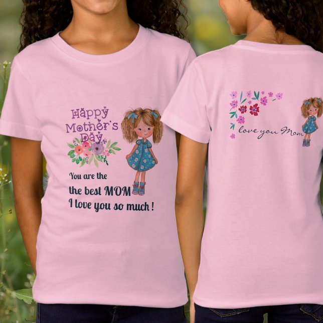 HAPPY MOTHER'S DAY daughter pink T-Shirt (HAPPY MOTHER'S DAY daughter pink T-Shirt)