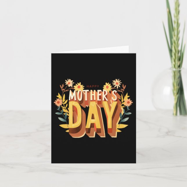 Happy Mothers Day Design Card (Front)