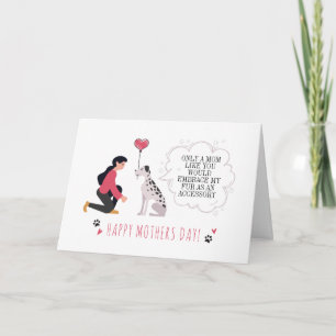 Happy Mothers Day Dog Mum Personalised Holiday Card