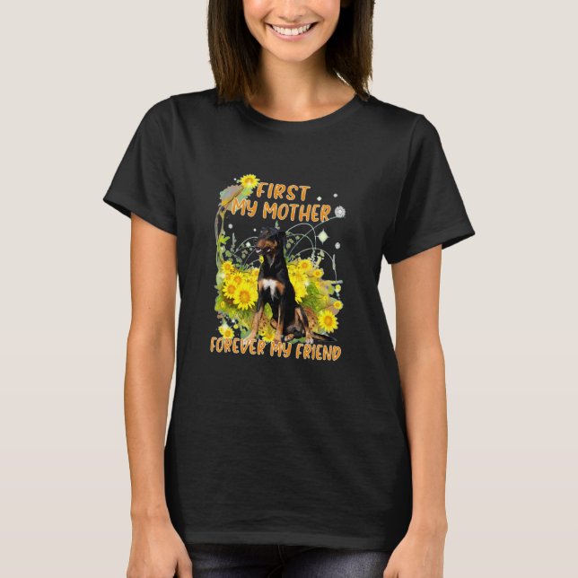 Happy Mother's Day Dog Mum Sunflower T-Shirt (Front)