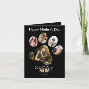 Happy Mother's day dog paw photo collage Invitation