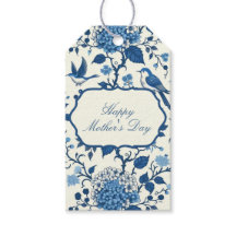 Happy Mother's Day Elegant Blue Chinoiserie Floral