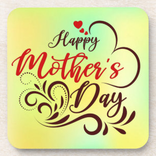 Happy Mother's Day Elegant Design-23331 Coaster