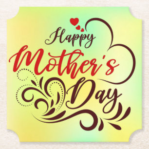 Happy Mother's Day Elegant Design-23331 Paper Coaster