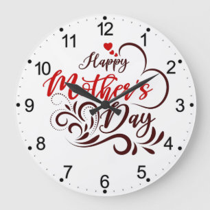 Happy Mother's Day Elegant Design-23331 Pillar Can Large Clock