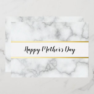 Happy Mother's Day Elegant Faux Marble & Gold
