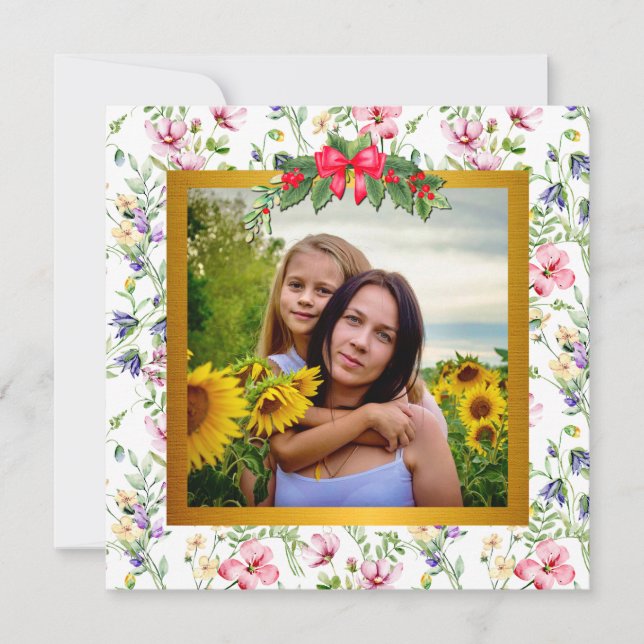Happy Mother's Day Elegant Modern Photo Card (Front)