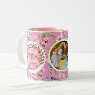 Happy Mother's Day Elegant Modern Photo Two-Tone Coffee Mug