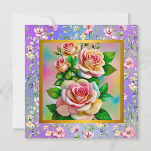Happy Mother's Day Elegant Watercolor Rose Card