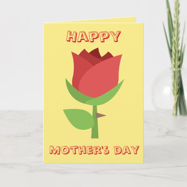 Happy Mother's Day Emoji Thank You Card (Front)