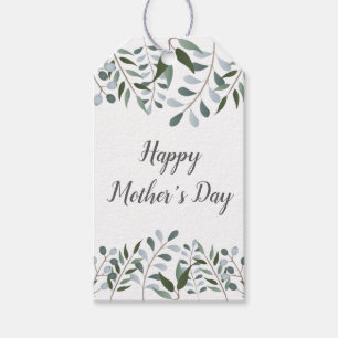 Happy Mothers Day Eucalyptus Greenery Floral Gift Tags