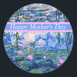Happy Mother's Day, famous Monet artwork, Classic Round Sticker<br><div class="desc">Happy Mother's Day - Claude Monet's famous painting,  Water Lilies,  1919.</div>