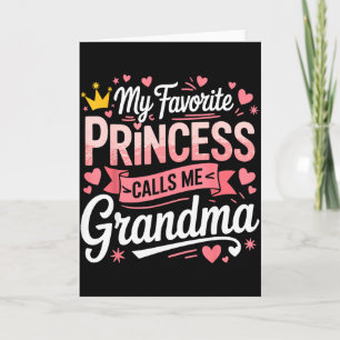 Happy mother's day favourite princess call grandma card