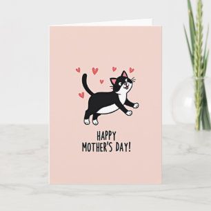 Happy Mothers Day Feline Art Card