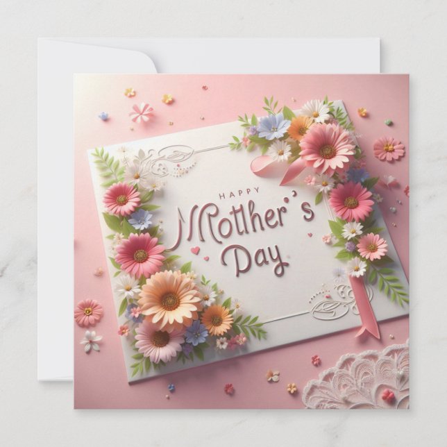 Happy Mother's Day Flat Card (Front)