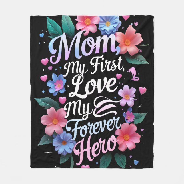 Happy Mother's day Fleece Blanket (Front)