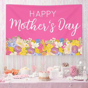 Happy Mother's Day Floral Blooms Banner