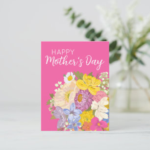 Happy Mother's Day Floral Blooms Holiday Postcard