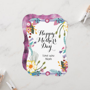 Happy Mothers day floral Card