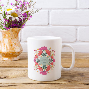 Happy mother's day floral coffee mug