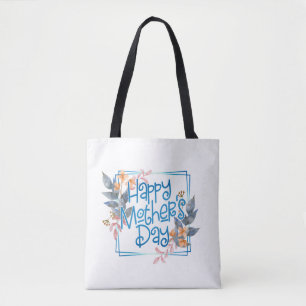 Happy Mother's Day Floral Frame   Tote Bag