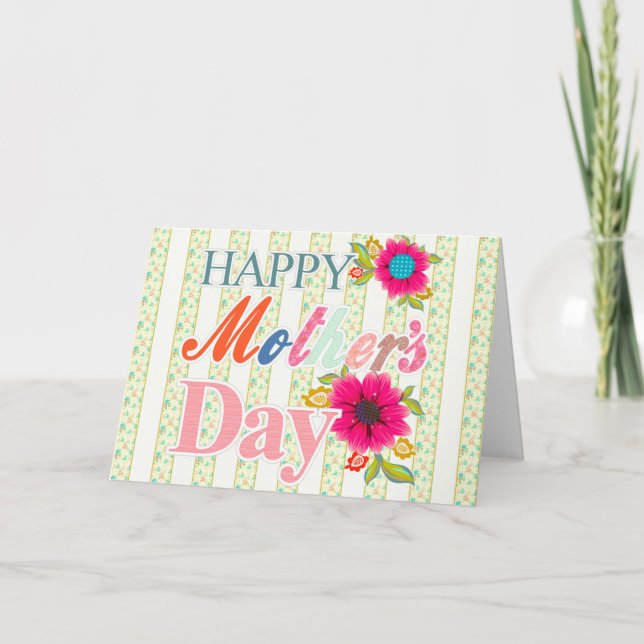 Happy Mother's Day Floral Greeting Card (Front)