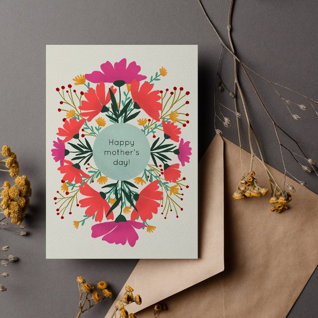 Happy mother's day floral postcard (Creator Uploaded)