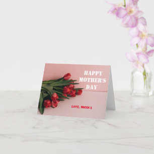 Happy Mother's Day Floral Tulips Mum Modern Cute Card
