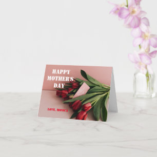 Happy Mother's Day Floral Tulips Mum Modern Cute Card