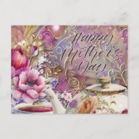 Happy Mother's Day Flowers and Tea Party