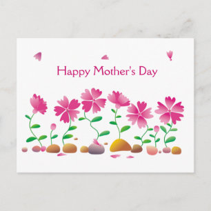 Happy Mother's day Flowers Daisies Pink Postcard