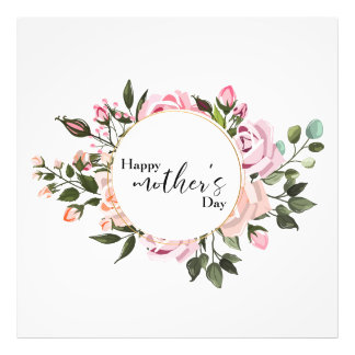 Happy mother's day flowers  photo print