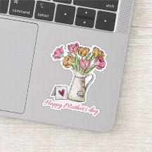 Happy mothers day flowers sticker