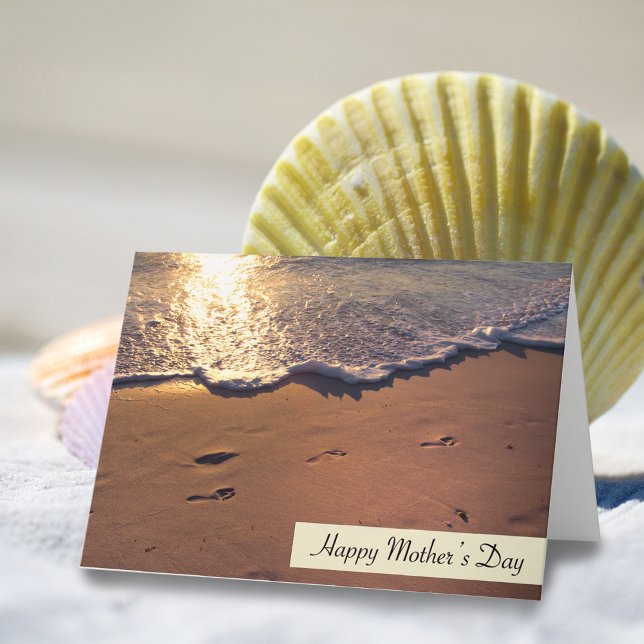 Happy Mother's Day Footprints In Sand Card (Creator Uploaded)