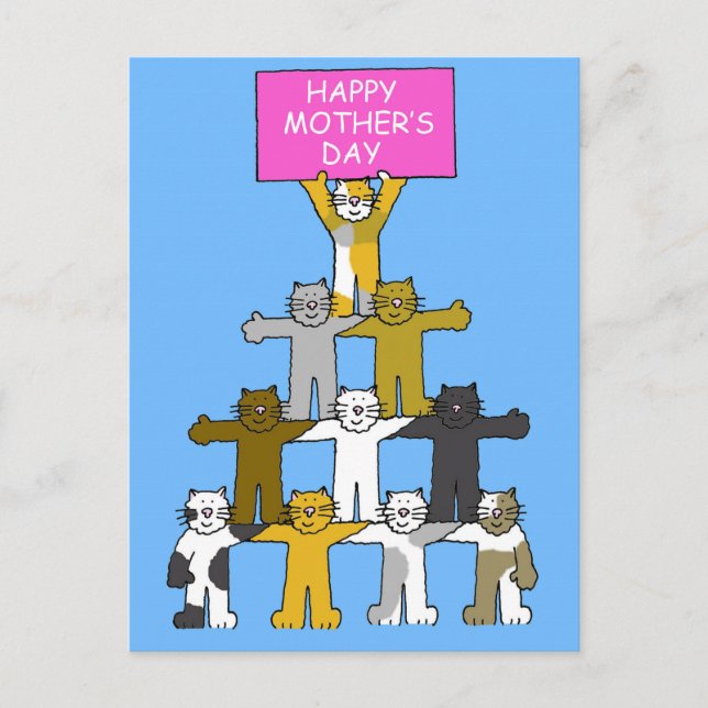 Happy Mother's Day for Cat Lover. Postcard (Front)
