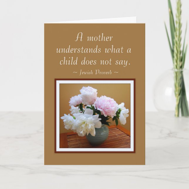 Happy Mother's Day From Son Peonies Card (Front)